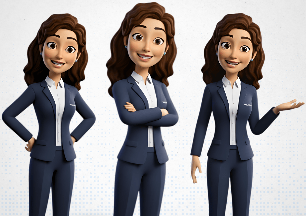 Avatar criado para a Rose da Plansul - atendimento digital humanizado
