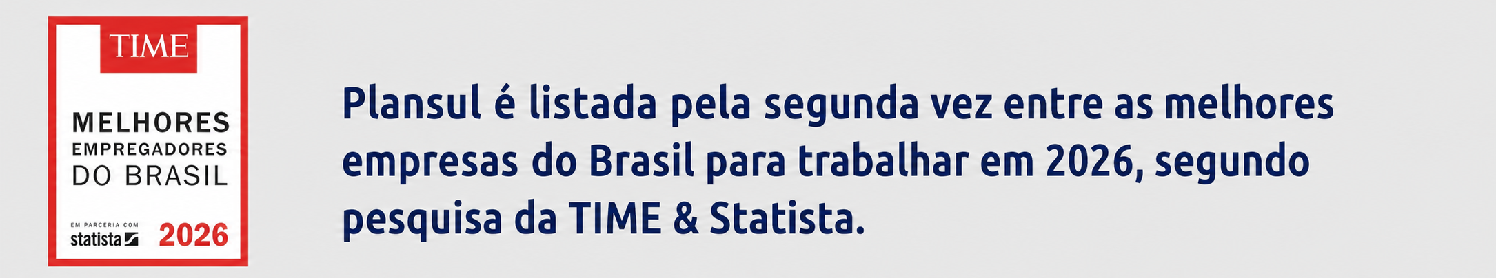 Banner noticia Plansul TIME e Statista